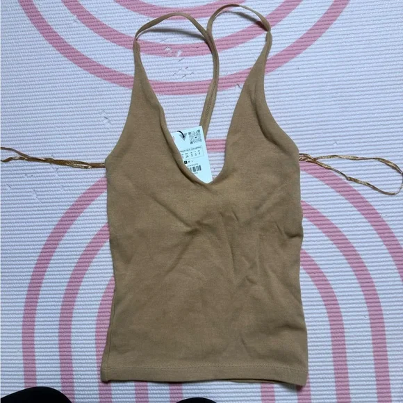 Brown Ribbed  Tank Top - Women's - Picture 2 of 7